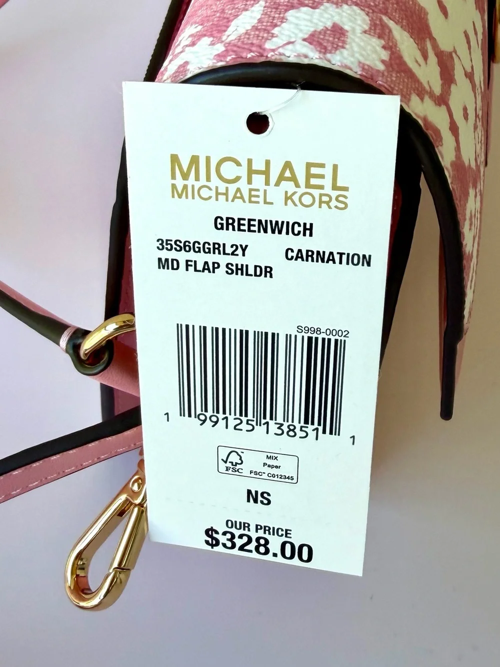 MICHAEL KORS Greenwich Medium Signature Logo Convertible Shoulder Bag Crossbody